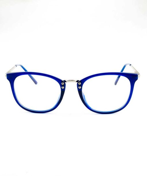 armação oculos metal 315 redondo feminino azul c3 50.22.140