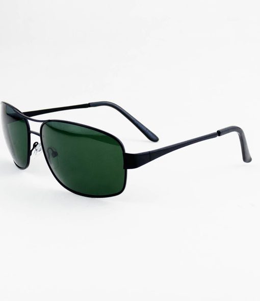 Alternative view of Óculos Unissex Solar UV400 Polarizado Preto/ Lente Verde 0103 C4 Metal_Acetato Medidas_57.17.138