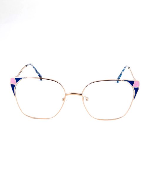 Armação Feminino Gatinho Metal Dourado/Azul/Rosa 2054 C5 53.18.142
