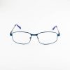 armação oculos metal 66729 quadrado masculino azul 53.18.140