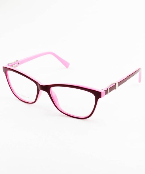Alternative view of armação oculos acetato 2057 quadrado feminino vinho/rosa  52.18.138