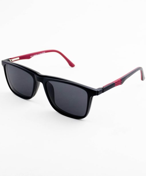 Oculos Masculino Clipon 3 em 1 quadrado preto vinho 5041 c3 56.17.142