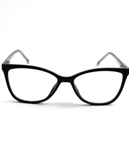 Oculos feminino 7756 C1 preto acetato tr gatinho medida 53.17.140