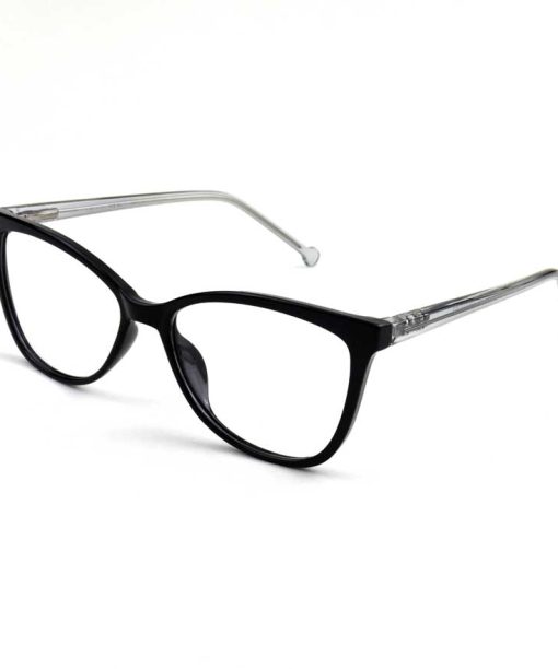 Alternative view of Oculos feminino 7756 C1 preto acetato tr gatinho medida 53.17.140