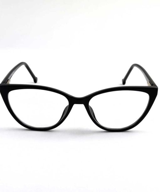 Oculos feminino 7754 C1 preto acetato tr gatinho medida 52.17.140