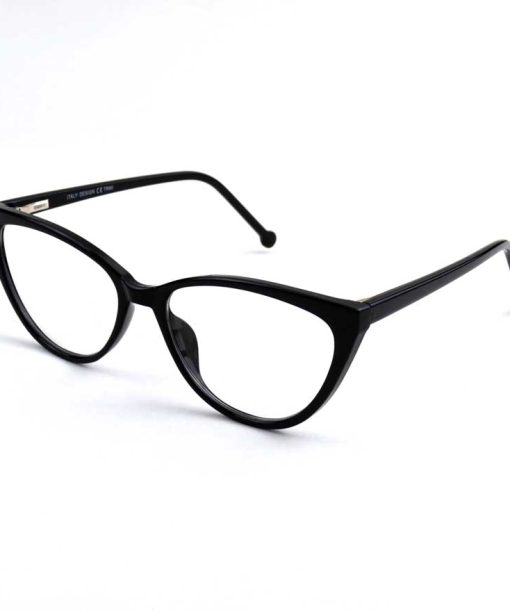 Alternative view of Oculos feminino 7754 C1 preto acetato tr gatinho medida 52.17.140