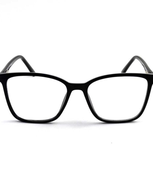 Oculos feminino 7759 C1 preto acetato tr quadrado medida 53.17.140