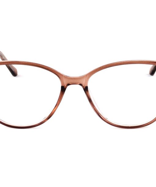 Óculos Armação Feminino Redondo Acetato TR  Marrom 7718 c2 54.18.140