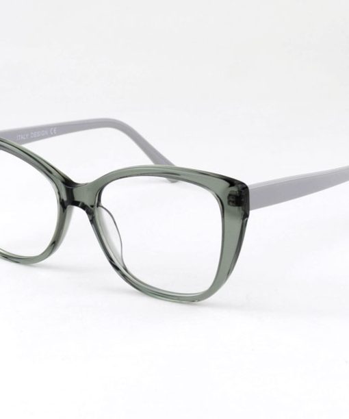 Alternative view of Óculos Armação Feminino Gatinho 100%  Acetato Verde cristal 18012 c3 53.18.140