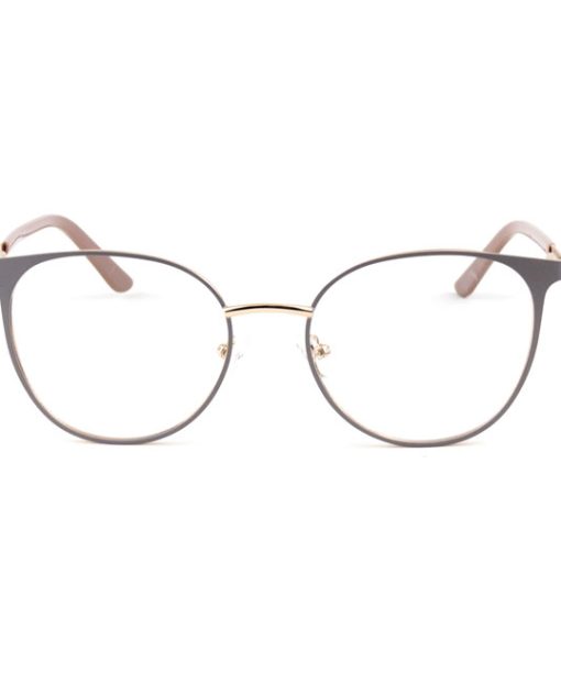 Óculos Armação Feminino Redondo Metal  Cinza 45006 c5 53.17.140
