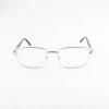 armação oculos metal 5501 quadrado masculino Prata 54.18.140