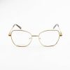 armação oculos metal 26016 quadrado feminino dourado 54.18.143