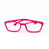 Armação infantil Óculos Grau Rosa Escuro 90026 Silicone Flexível Fosco Nylon Medidas_50.16.124