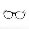 Armação feminino Óculos Grau 7007 Preto/Branco Acetato Chapa Brilhante Medidas_51.21.145