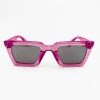 Óculos Solar UV400 Feminino Rosa C4 50337 Acetato Brilhante Medidas_48.25.145