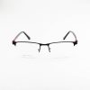 Armação oculos metal 8876 quadrado masculino preto vermelho 53.18.140.