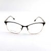 Oculos feminino 8863 C1 dourado/preto metal gatinho medida 53.18.140